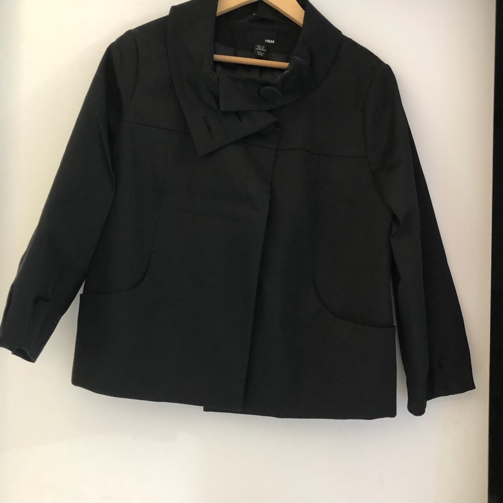 H&M | Black Collared Jacket Size 12